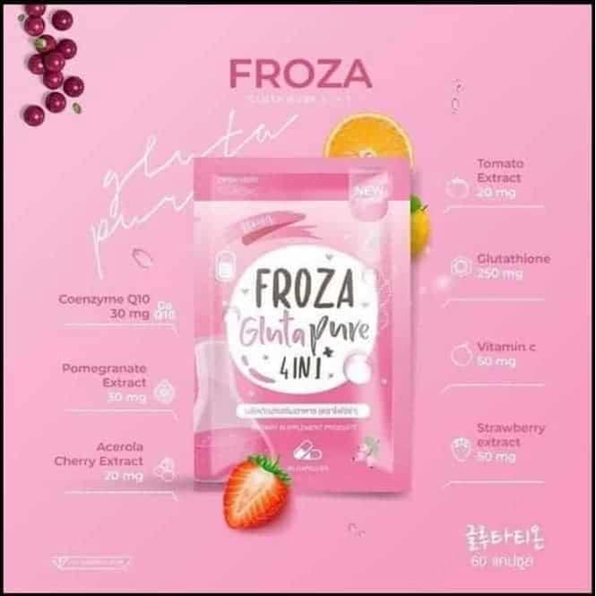 New Packaging FROZA GLUTA PURE 4in1
60 Capsules/ pack