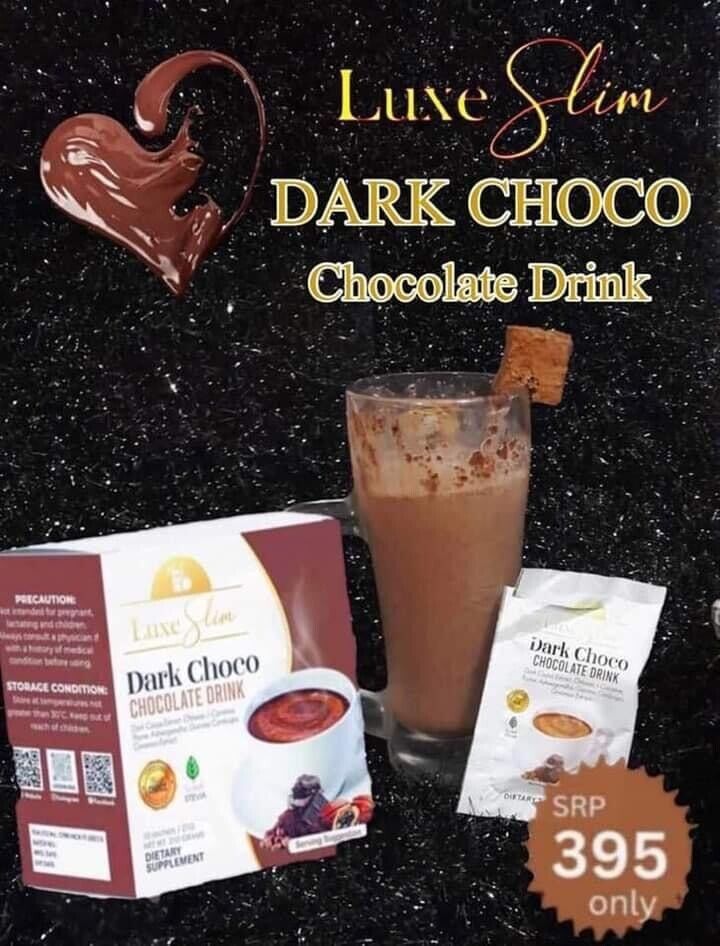 LuxeSlim Dark Choco Chocolate Drink (10 sachets/box)