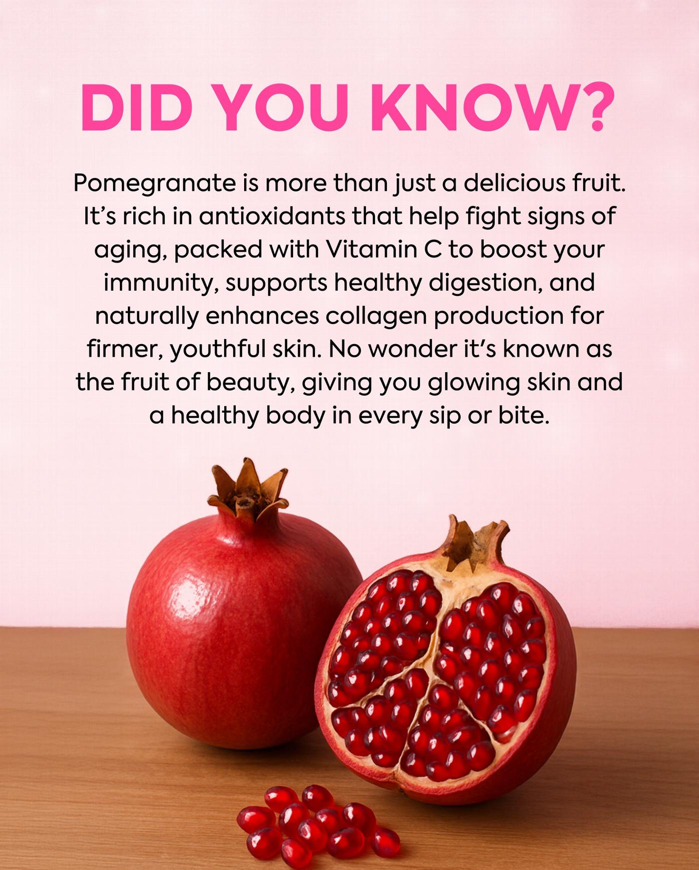 Glowming Pomegranate Powder Drink Mix With Glutathione And